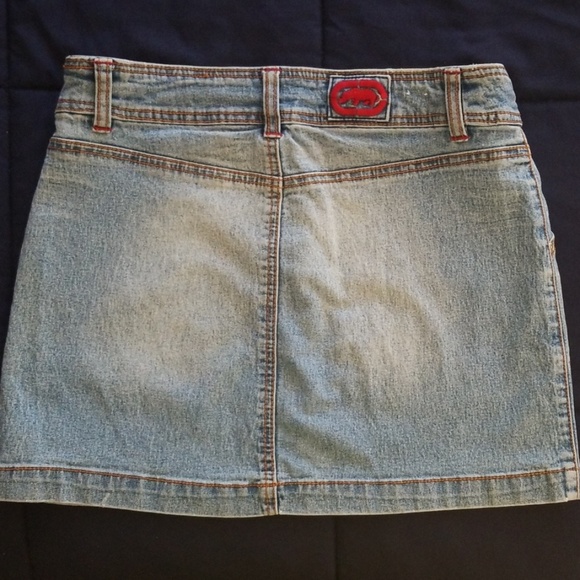 Eckored jeans skirt size 7 Vintage Denim Mini Skirt - Picture 2 of 2